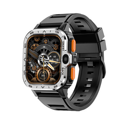 PGDWATCH 4+64GB Srebrny Android Square Fitness Watch HD Dual Camera NFC 4G