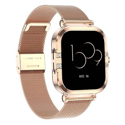 Android 4.4 Kwadrat Smart Watch NFC prostokąt Smartwatch Szkolenie oddechowe