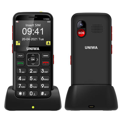 UNIWA V1000 Telefon komórkowy dla osób starszych z wyświetlaczem 2,31' 64MB RAM 0,3MP Kamera Funkcja SOS
