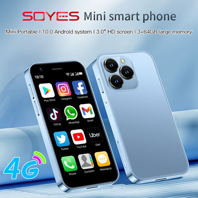 3+64GB Typ C Dual SIM Małe telefony komórkowe 4G XS16 3.0'' Android 10.0 Quad Core 2000mAh