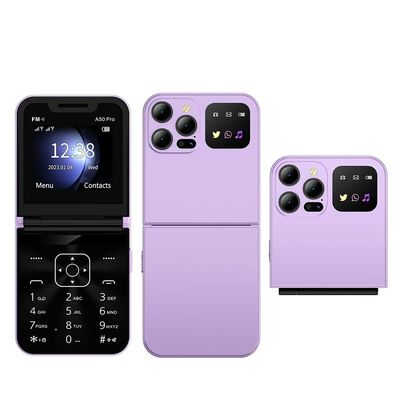 Dobra cena. 2G Telefon A50 PRO z MTK CPU 2,4 cala Ekran 1350mAh Flip Design i szybki wybierz w Internecie