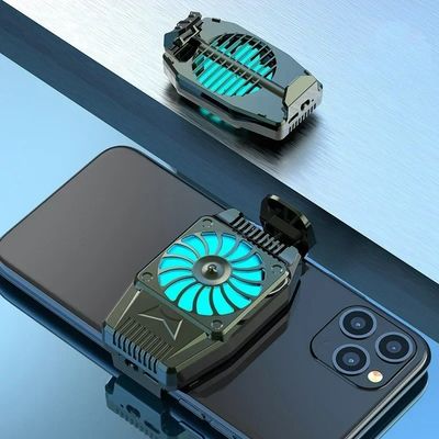 Dobra cena. H15 Chłodzenie do telefonu komórkowego z klipsem tylnym, chłodzone powietrzem, do gier, wentylator chłodzący Turbo Hurricane z wbudowaną baterią w Internecie