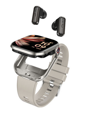 TWS 2-w-1 Bluetooth słuchawki i 2,02''TFT Square Screen Bluetooth Call Smart Watch z pojemnością baterii 400911 3.7V/25MAH
