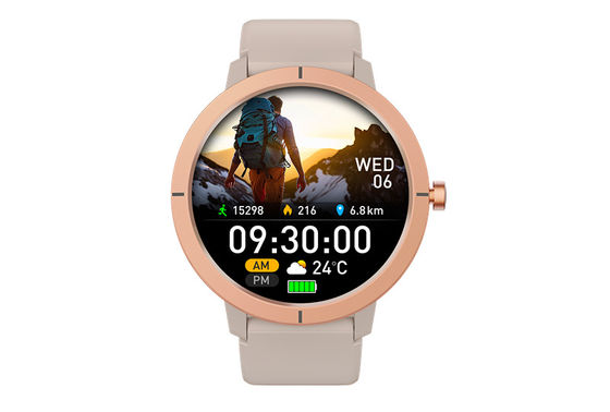 Damski Męski Smartwatch 5ATM Wodoszczelny GPS Wbudowany Dwuzakresowy GNSS Bluetooth Złoty I Wyposażony w Bluetooth