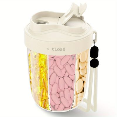 Dobra cena. 1pc 7-kompact Portable Pill Organizer z bezpiecznym dla żywności plastikiem bez BPA w Internecie