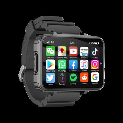 2.4 cala Duży Amoled Smartwatch Z Podwójnym Kamera GPS WIFI SIM Card Slot Gra