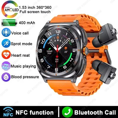 Dobra cena. GT98 słuchawki Smart Watch,1.53 cala, wsparcie Bluetooth / NFC / tętno w Internecie