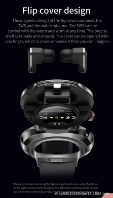 Dobra cena. 2 w 1 Smart Watch oferuje bezprzewodowe słuchawki 185-calowy ekran IPS Bluetooth 50 i wbudowany czujnik G w Internecie
