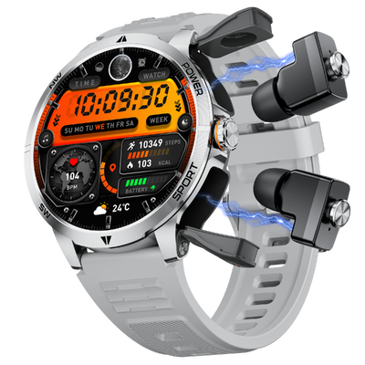2 In 1 Smart Watch Featuring Explosion Proof Scratch Resistant Glass and Physical Button for Operation and Protection