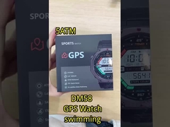 DM58-GPS Zink Alloy GPS Smart Watch 5ATM BLE 5.3 500mAh Bateria wodoodporne Sport Watch
